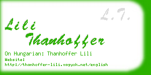 lili thanhoffer business card